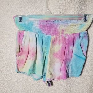 Fabric rue21 pastel tye dye shorts
